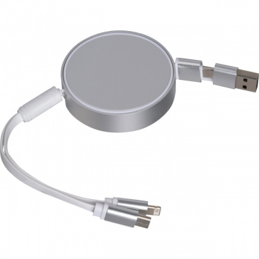 Logo trade corporate gift photo of: Charging cable made from recycled aluminum Ostend