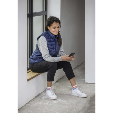 Logo trade promotional giveaway photo of: Pallas women's GRS recycled insulated bodywarmer