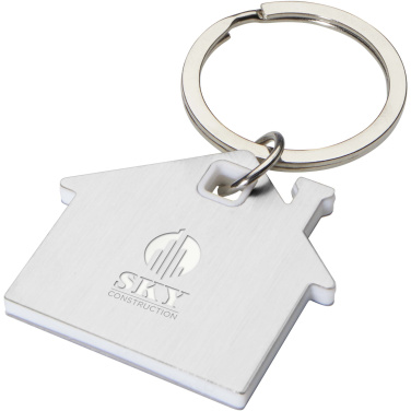 Logo trade promotional merchandise picture of: Nook house-shaped keychain