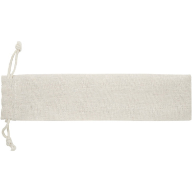 Logo trade corporate gifts image of: Root 5-piece stainless steel and beech wood cutlery set