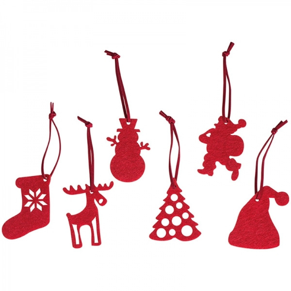 Logo trade advertising products image of: 6-piece Christmas tree decorations FERGUS