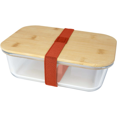 Logo trade promotional gifts picture of: Roby glass lunch box with bamboo lid