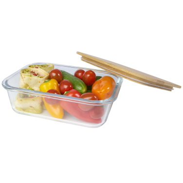 Logo trade promotional gifts picture of: Roby glass lunch box with bamboo lid