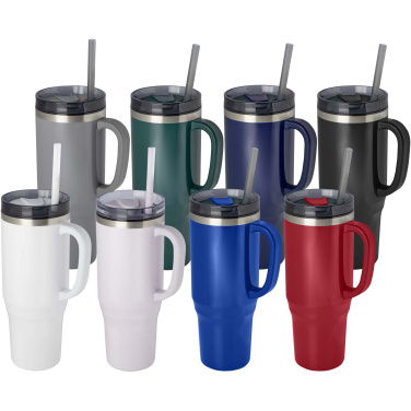 Logo trade promotional items image of: Melbourne 1200 ml RCS certified insulated tumbler with straw