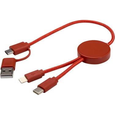 Logotrade promotional gift picture of: Citala 5-in-1 recycled plastic 30 cm data sync and 27W fast charge cable