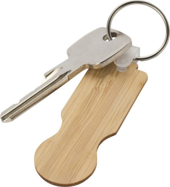 Logotrade advertising product image of: Ronan bamboo trolley keychain