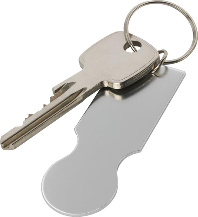 Logo trade promotional product photo of: Rhea shopping cart keyring