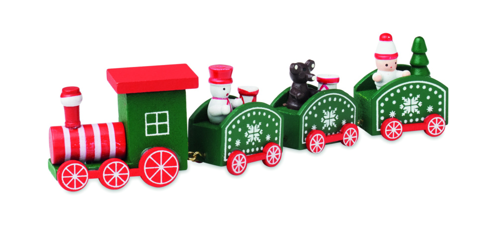 Logo trade promotional gifts image of: Wooden Christmas train