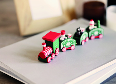 Logotrade promotional item image of: Wooden Christmas train