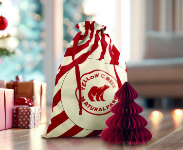 Logo trade promotional gifts image of: Large Santa cotton bag