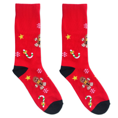 Logo trade business gifts image of: Pair of Christmas socks L