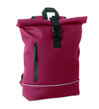 Logo trade promotional merchandise image of: Laptop 15" roll top PU backpack