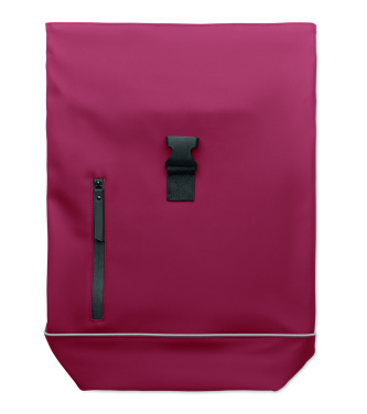 Logo trade promotional giveaways image of: Laptop 15" roll top PU backpack