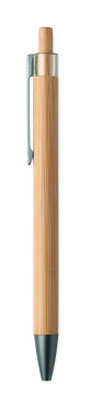 Logo trade promotional giveaways picture of: Push button bamboo pen