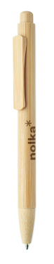 Logo trade promotional items image of: Bamboo automatic ball pen