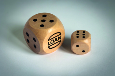 Logotrade promotional merchandise photo of: Schima wooden dice 3cm dia