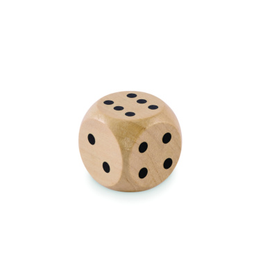 Logo trade corporate gifts image of: Schima wooden dice 3cm dia
