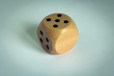 Logotrade promotional giveaway image of: Schima wooden dice 5cm dia