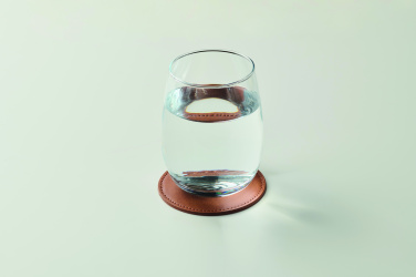 Logotrade business gift image of: Round coaster in PU