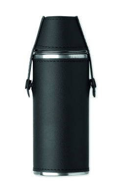 Logo trade promotional gifts picture of: Hip flask with shot cups