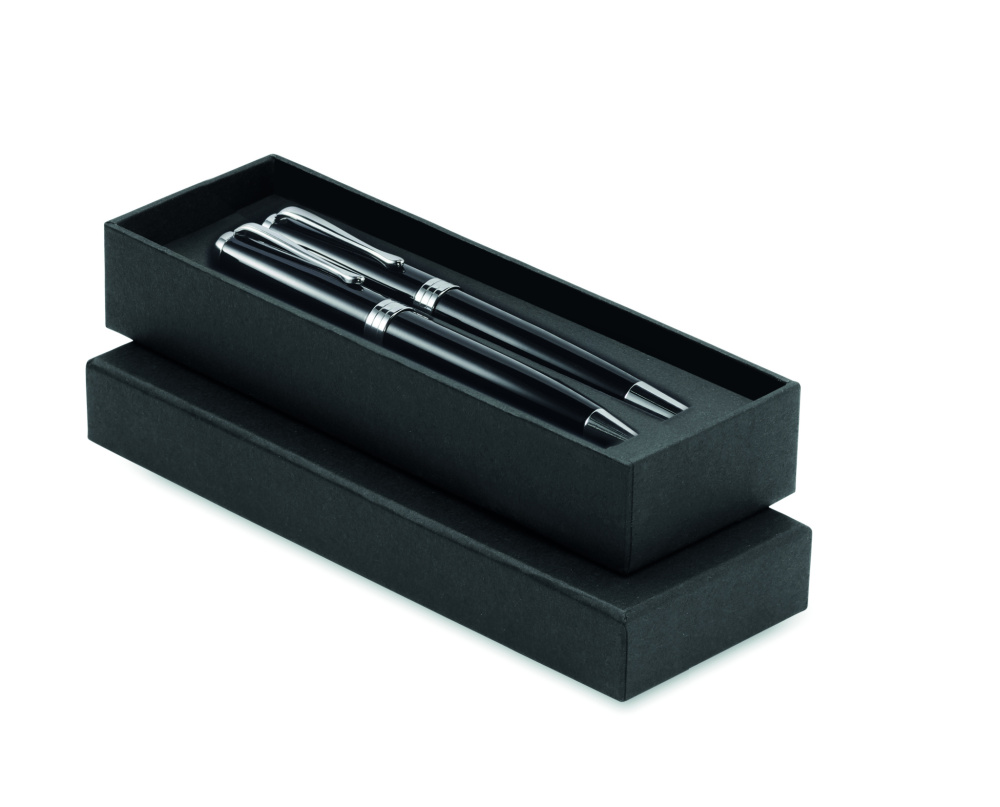 Logo trade promotional merchandise image of: Ball pen and roller set