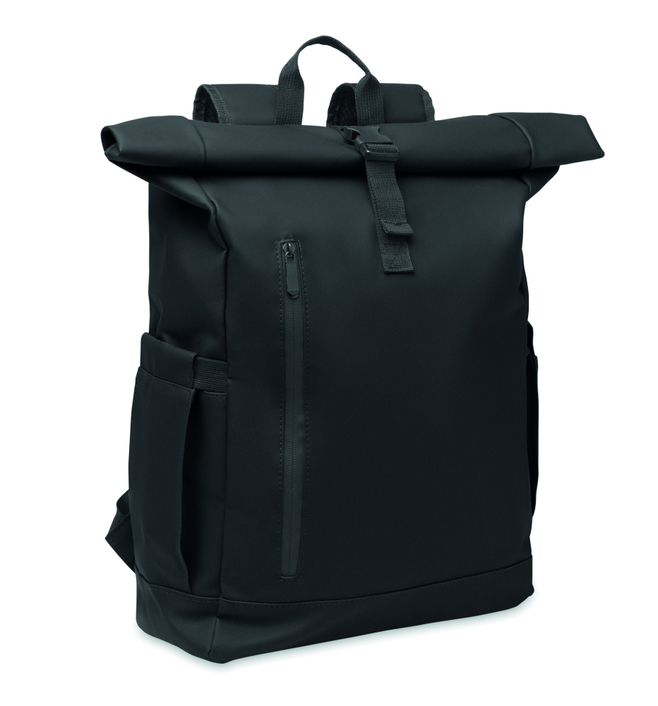 Logotrade promotional products photo of: Rolltop laptop rucksack 600D