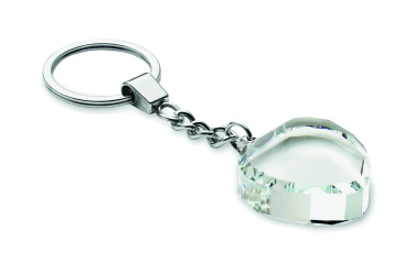 Logotrade promotional products photo of: Glass heart award key ring
