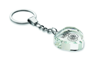 Logotrade promotional giveaways photo of: Glass heart award key ring