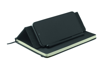 Logo trade promotional items image of: A5 notebook with phone holder
