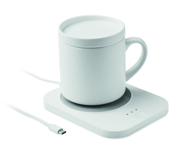 Logotrade business gifts photo of: Wireless charger mug warmer set
