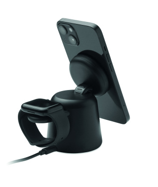 Logotrade promotional item image of: 3 in 1 wireless charger 15W