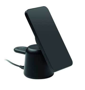 Logo trade promotional merchandise photo of: 3 in 1 wireless charger 15W