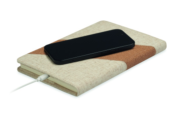 Logotrade promotional giveaway image of: A5 notebook with 15W charger