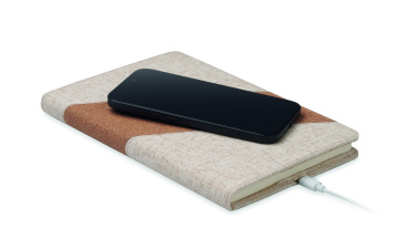 Logo trade promotional giveaways image of: A5 notebook with 15W charger