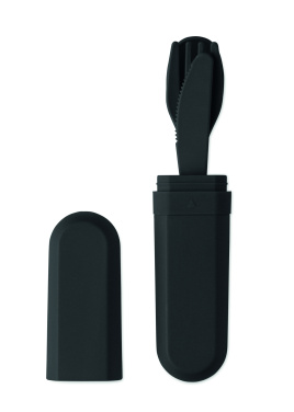 Logo trade promotional items picture of: Cutlery set and case in PLA