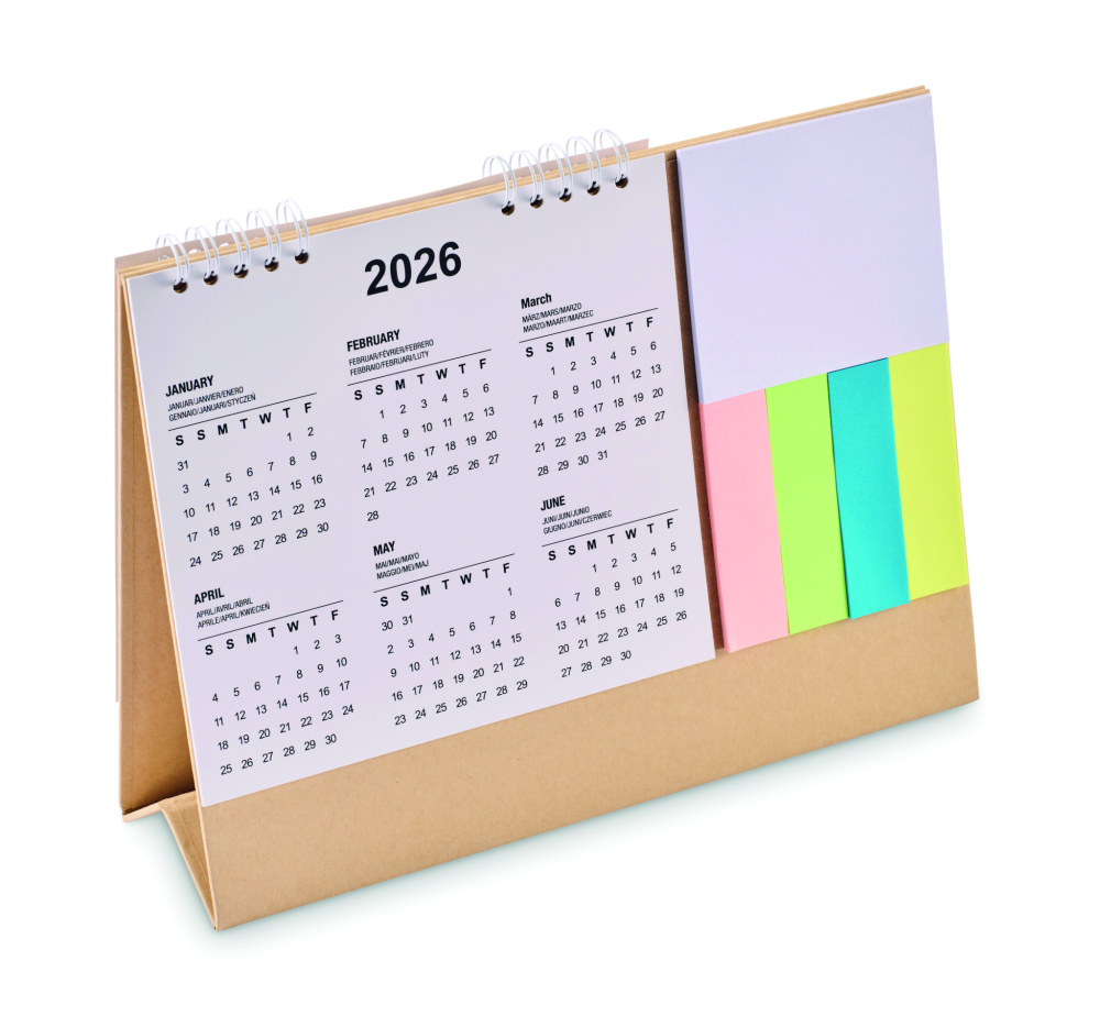 Logotrade promotional merchandise image of: Desk calendar with memo pad