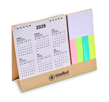 Logo trade business gift photo of: Desk calendar with memo pad