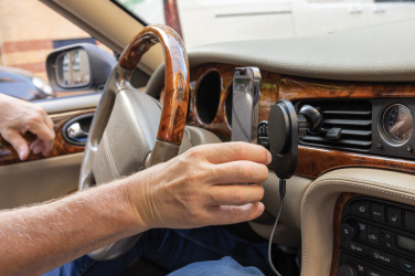 Logotrade promotional gift picture of: PowerCruze RCS rplastic 15W magnetic charging car holder