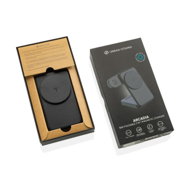 Logo trade corporate gifts picture of: Urban Vitamin Arcadia RCS rplastic 15W 3in1 magnetic charger