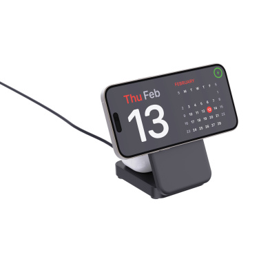 Logo trade promotional giveaways image of: Urban Vitamin Arcadia RCS rplastic 15W 3in1 magnetic charger