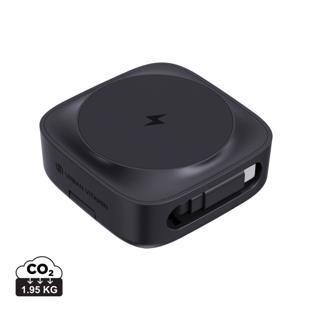 Logotrade promotional gift picture of: Urban Vitamin Goleta 2-in-1 15W magnetic wireless charger