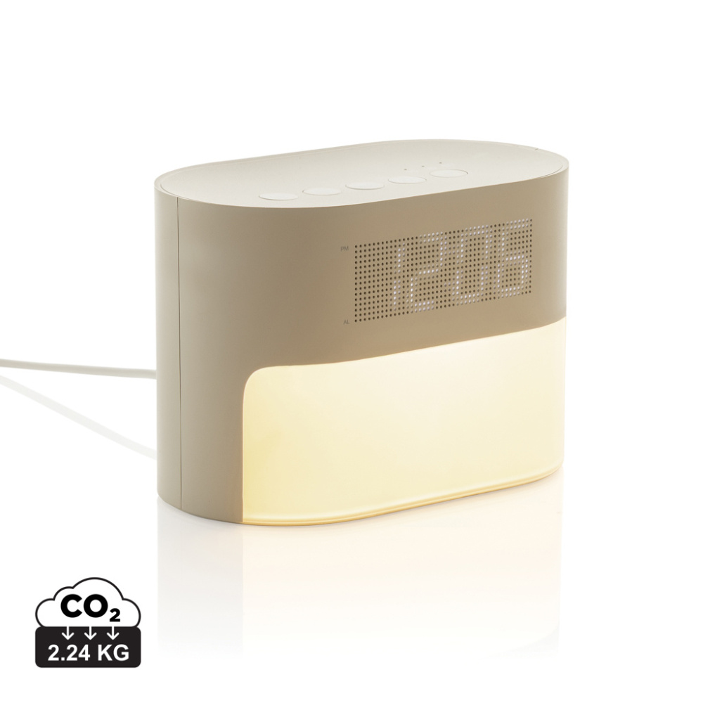 Logo trade promotional giveaway photo of: LumaRise RCS reycled plastic white noise alarm clock