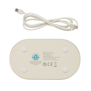 Logo trade promotional gifts picture of: LumaRise RCS reycled plastic white noise alarm clock