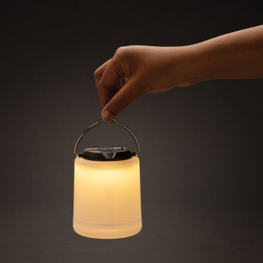 Logo trade business gifts image of: Limio RCS recycled plastic portable re-chargeable table lamp