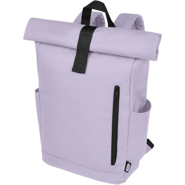 Logo trade promotional gifts image of: Byron 15.6" GRS RPET roll-top backpack 18L