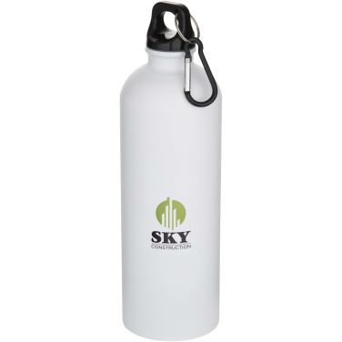 Logotrade promotional products photo of: Oregon 750 ml matte RCS recycled single wall stainless steel water bottle with carabiner