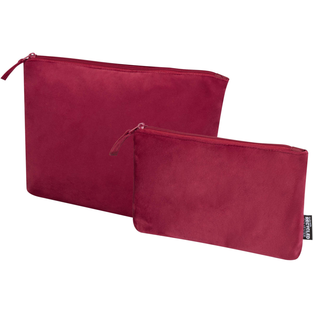 Logo trade advertising product photo of: Swift GRS recycled velvet toiletry bag set