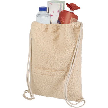 Logotrade promotional product image of: Bear GRS recycled sherpa drawstring backpack 9L