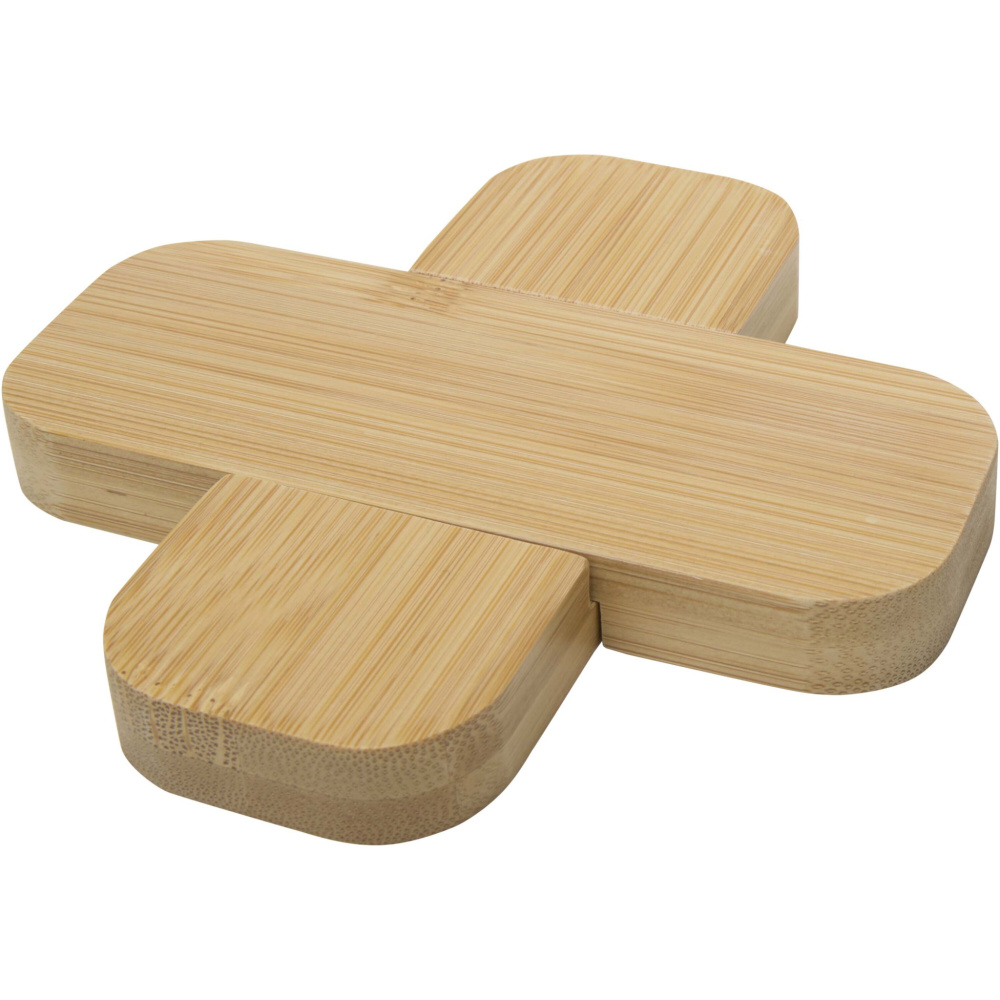 Logo trade advertising products picture of: Croc bamboo trivet - small