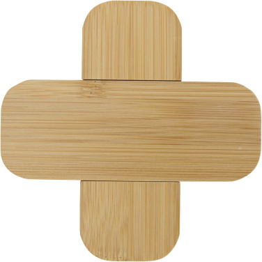 Logo trade promotional giveaway photo of: Croc bamboo trivet - small